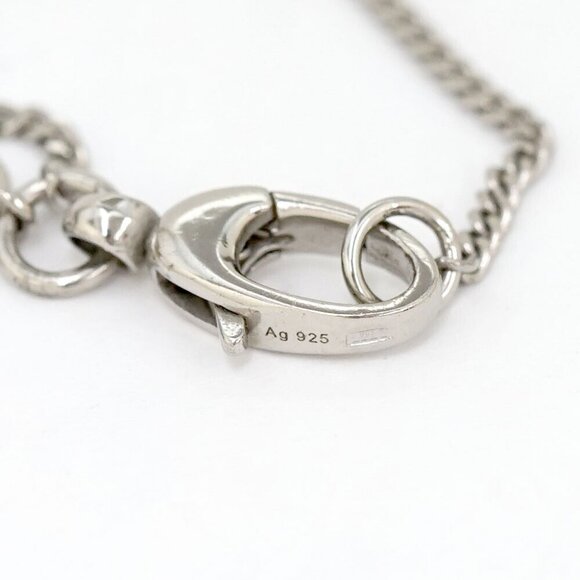 GUCCI blue Stone Cross Necklace 27" Silver 925 Auth w/Box p11061 - Picture 5 of 6